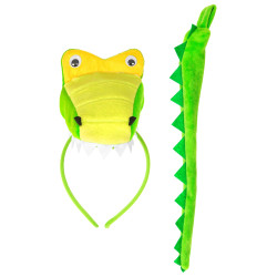 Set krokodýl ocásek a čelenka